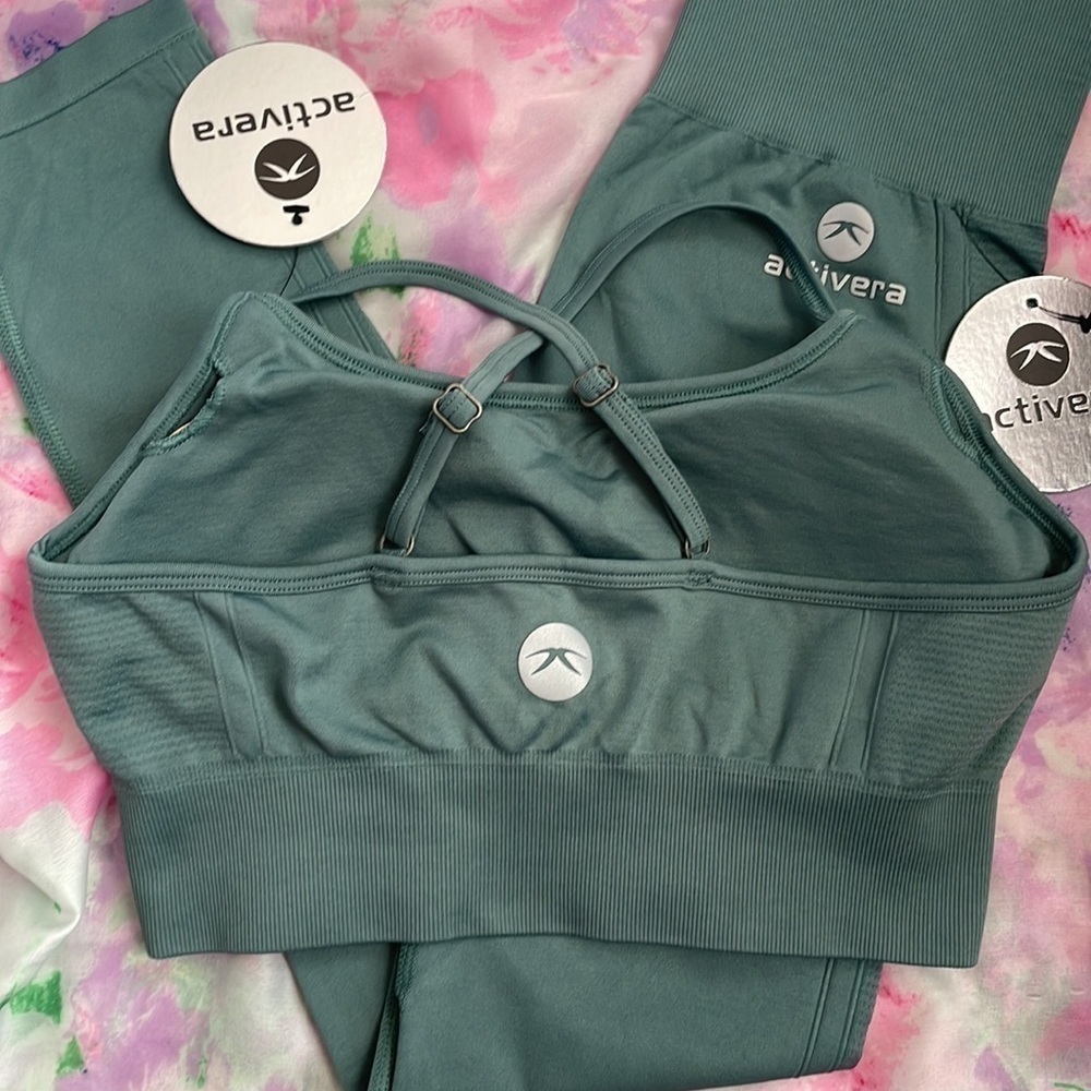 Brand New Activera High Waist Tummy Control Leggings & Padded Sports Bra Set - Picture 6 of 7